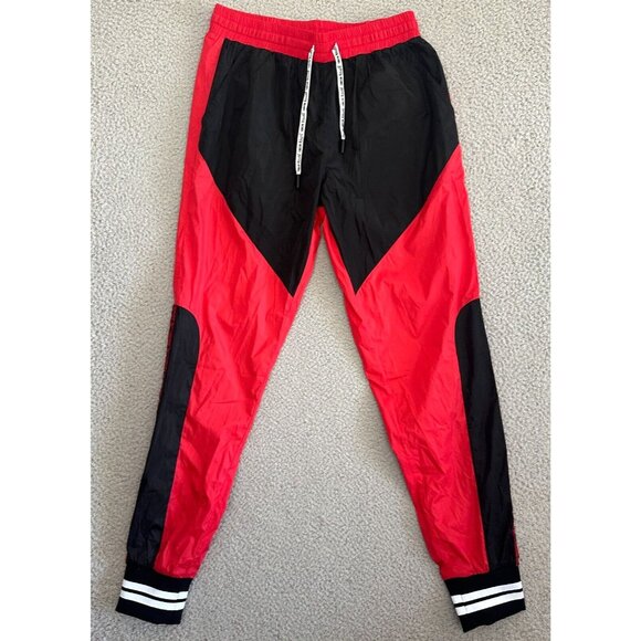 Death Road Records Track Suit Nylon Windbreaker Parachute Red Black Hooded - Picture 3 of 16